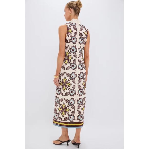 TUCKERNUCK Citron and Slate Blue Embroidered Leighton Dress Size XL NWT - Picture 2 of 6